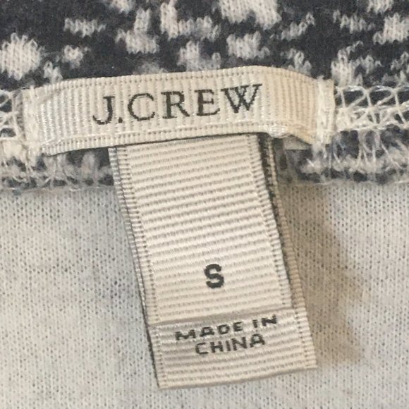 Navy and White Small J. Crew Patterned Sweatshirt - Picture 4 of 5